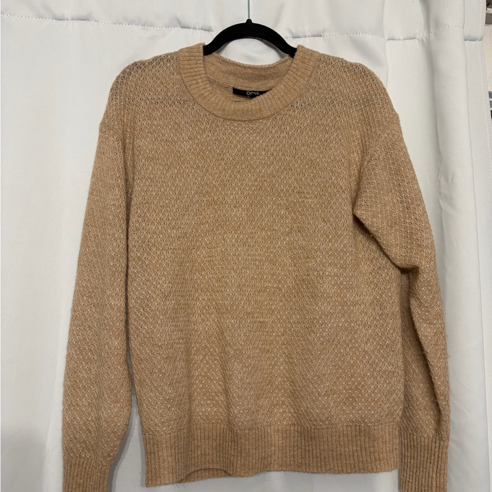 Quince Women’s Tan Crewneck Sweater